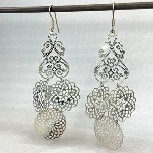 Silver filigree earrings